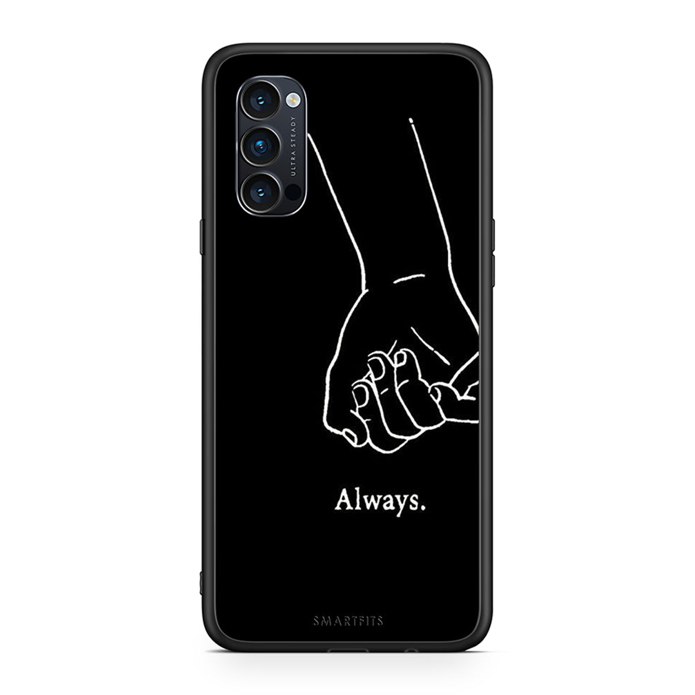 Oppo Reno4 Pro 5G Always & Forever 1 Θήκη Αγίου Βαλεντίνου από τη Smartfits με σχέδιο στο πίσω μέρος και μαύρο περίβλημα | Smartphone case with colorful back and black bezels by Smartfits