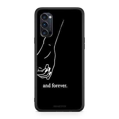 Oppo Reno4 Pro 5G Always & Forever 2 Θήκη Αγίου Βαλεντίνου από τη Smartfits με σχέδιο στο πίσω μέρος και μαύρο περίβλημα | Smartphone case with colorful back and black bezels by Smartfits