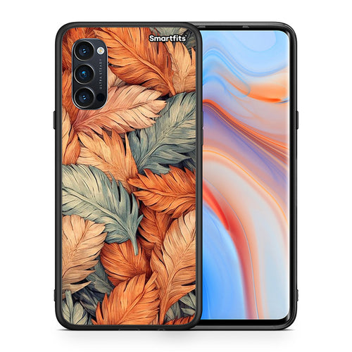 Θήκη Oppo Reno4 Pro 5G Autumn Leaves από τη Smartfits με σχέδιο στο πίσω μέρος και μαύρο περίβλημα | Oppo Reno4 Pro 5G Autumn Leaves case with colorful back and black bezels