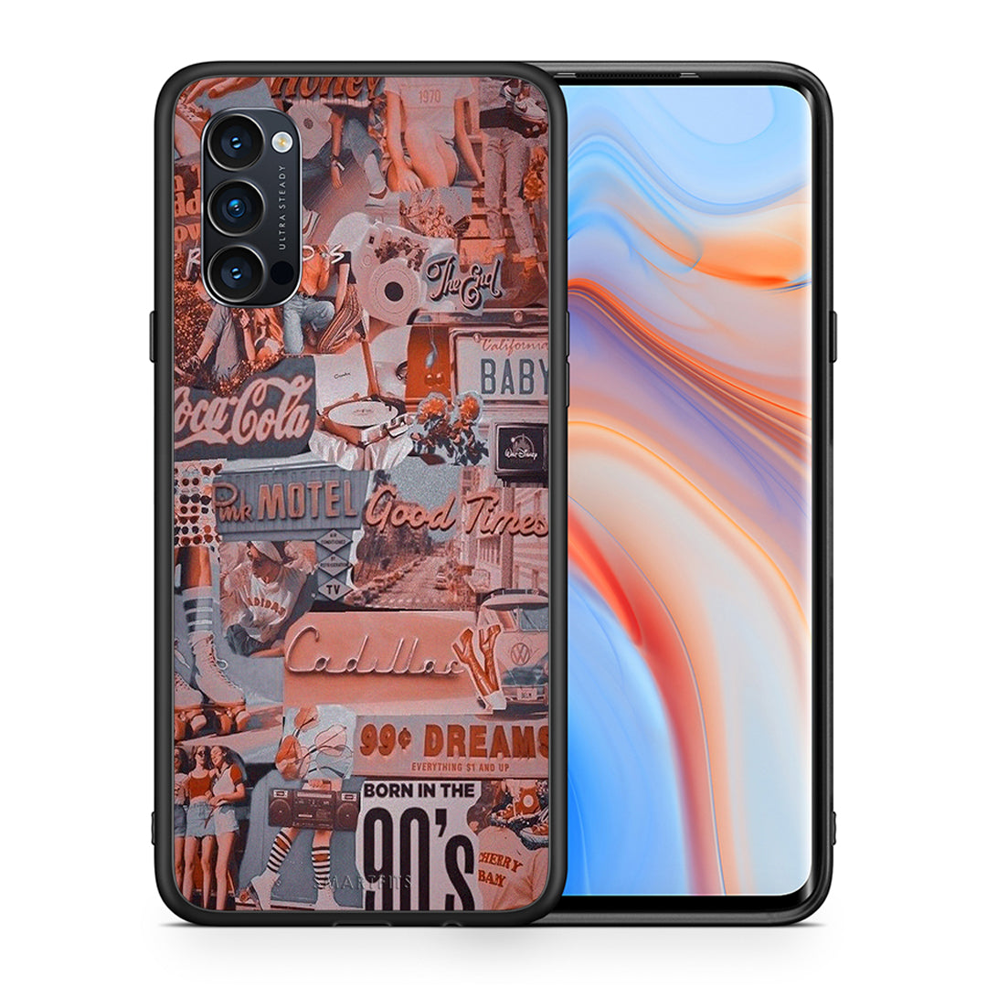 Θήκη Oppo Reno4 Pro 5G Born In 90s από τη Smartfits με σχέδιο στο πίσω μέρος και μαύρο περίβλημα | Oppo Reno4 Pro 5G Born In 90s case with colorful back and black bezels