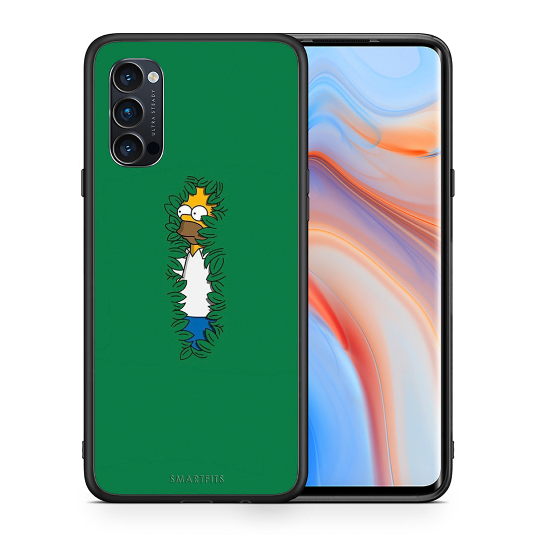 Θήκη Αγίου Βαλεντίνου Oppo Reno4 Pro 5G Bush Man από τη Smartfits με σχέδιο στο πίσω μέρος και μαύρο περίβλημα | Oppo Reno4 Pro 5G Bush Man case with colorful back and black bezels