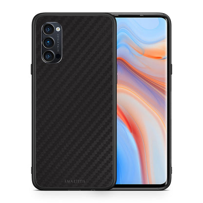 Θήκη Oppo Reno4 Pro 5G Black Carbon από τη Smartfits με σχέδιο στο πίσω μέρος και μαύρο περίβλημα | Oppo Reno4 Pro 5G Black Carbon case with colorful back and black bezels