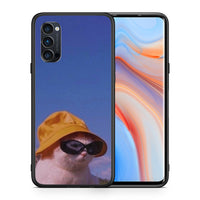 Thumbnail for Θήκη Oppo Reno4 Pro 5G Cat Diva από τη Smartfits με σχέδιο στο πίσω μέρος και μαύρο περίβλημα | Oppo Reno4 Pro 5G Cat Diva case with colorful back and black bezels