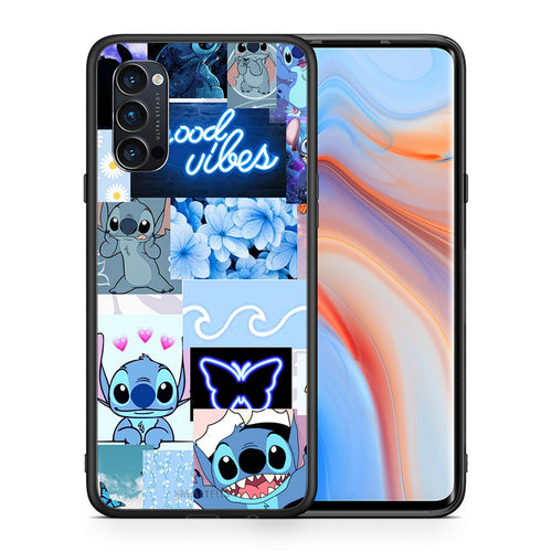 Θήκη Αγίου Βαλεντίνου Oppo Reno4 Pro 5G Collage Good Vibes από τη Smartfits με σχέδιο στο πίσω μέρος και μαύρο περίβλημα | Oppo Reno4 Pro 5G Collage Good Vibes case with colorful back and black bezels