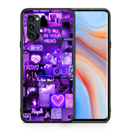 Θήκη Αγίου Βαλεντίνου Oppo Reno4 Pro 5G Collage Stay Wild από τη Smartfits με σχέδιο στο πίσω μέρος και μαύρο περίβλημα | Oppo Reno4 Pro 5G Collage Stay Wild case with colorful back and black bezels