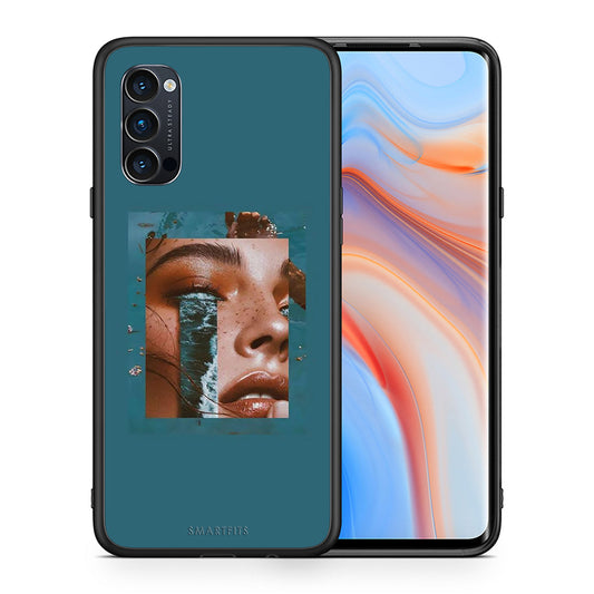 Θήκη Oppo Reno4 Pro 5G Cry An Ocean από τη Smartfits με σχέδιο στο πίσω μέρος και μαύρο περίβλημα | Oppo Reno4 Pro 5G Cry An Ocean case with colorful back and black bezels