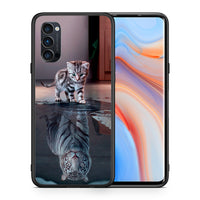 Thumbnail for Θήκη Oppo Reno4 Pro 5G Tiger Cute από τη Smartfits με σχέδιο στο πίσω μέρος και μαύρο περίβλημα | Oppo Reno4 Pro 5G Tiger Cute case with colorful back and black bezels