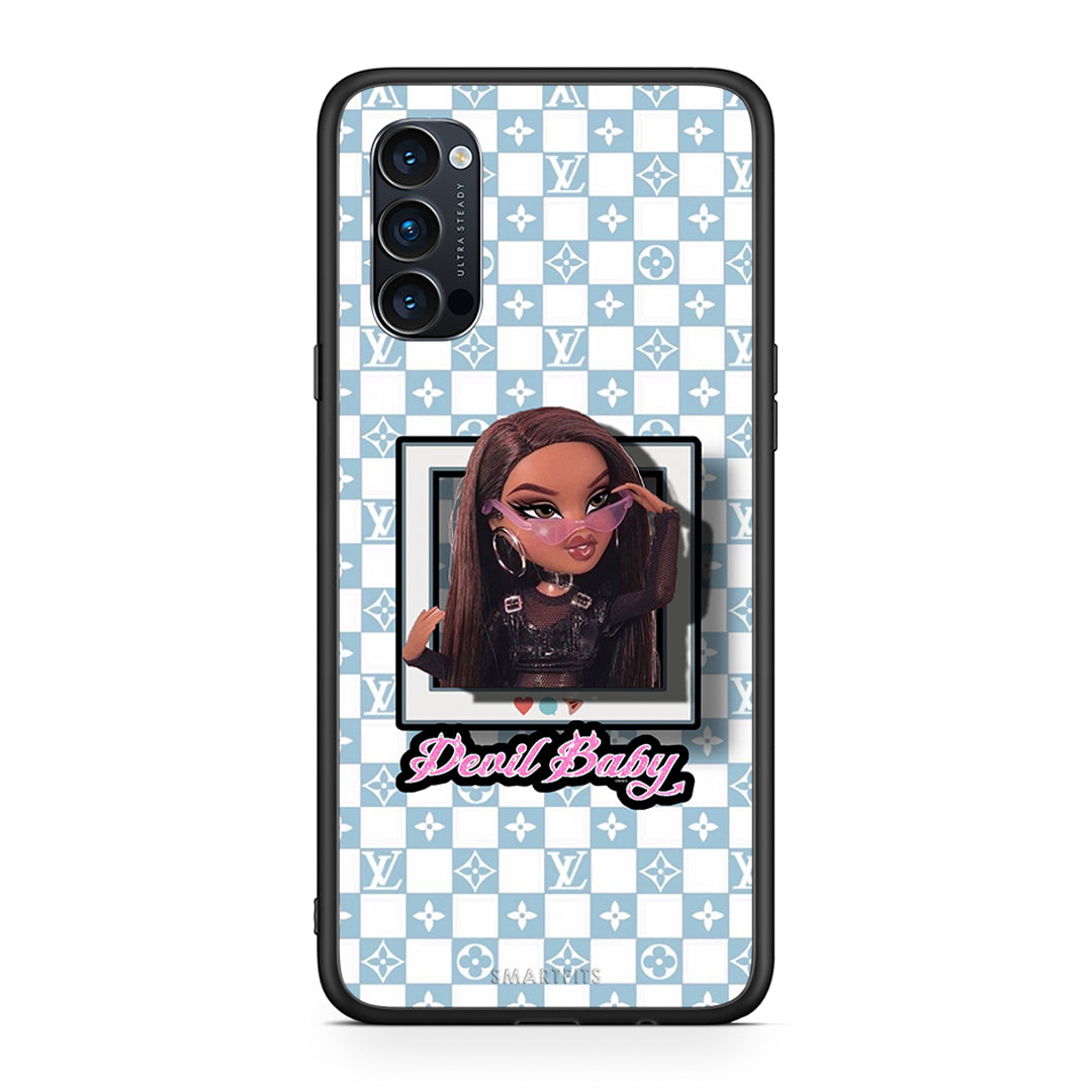Oppo Reno4 Pro 5G Devil Baby Θήκη Αγίου Βαλεντίνου από τη Smartfits με σχέδιο στο πίσω μέρος και μαύρο περίβλημα | Smartphone case with colorful back and black bezels by Smartfits