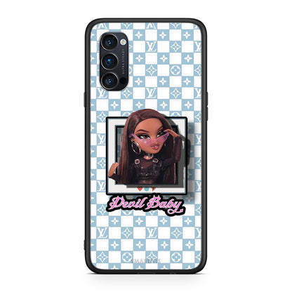 Oppo Reno4 Pro 5G Devil Baby Θήκη Αγίου Βαλεντίνου από τη Smartfits με σχέδιο στο πίσω μέρος και μαύρο περίβλημα | Smartphone case with colorful back and black bezels by Smartfits