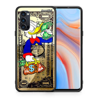 Thumbnail for Θήκη Oppo Reno4 Pro 5G Duck Money από τη Smartfits με σχέδιο στο πίσω μέρος και μαύρο περίβλημα | Oppo Reno4 Pro 5G Duck Money case with colorful back and black bezels