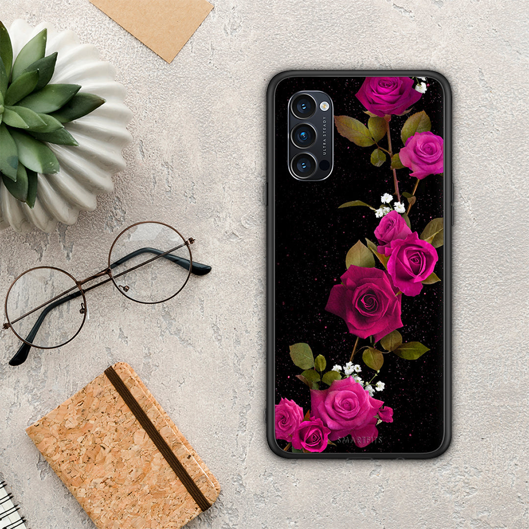 Flower Red Roses - Oppo Reno4 Pro 5G θήκη