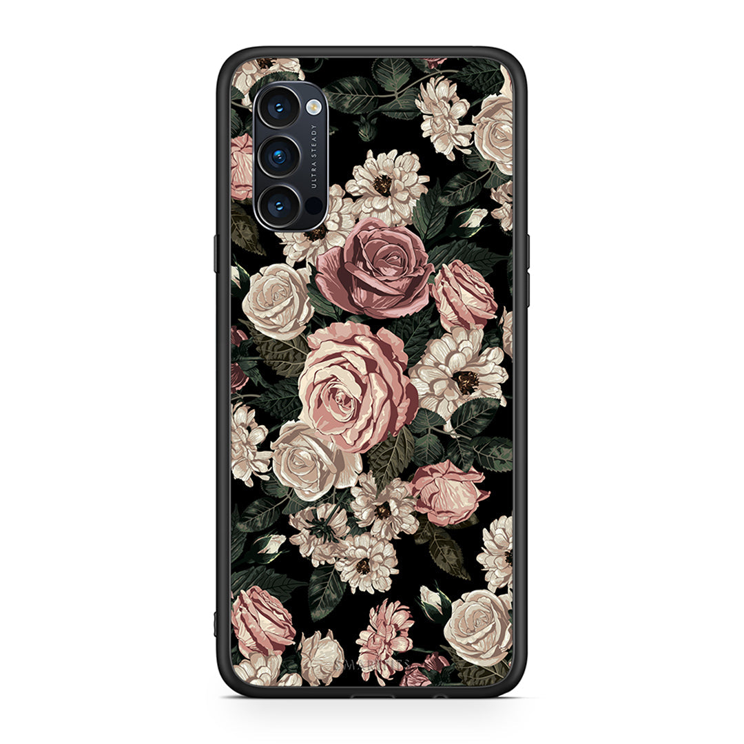 4 - Oppo Reno4 Pro 5G Wild Roses Flower case, cover, bumper