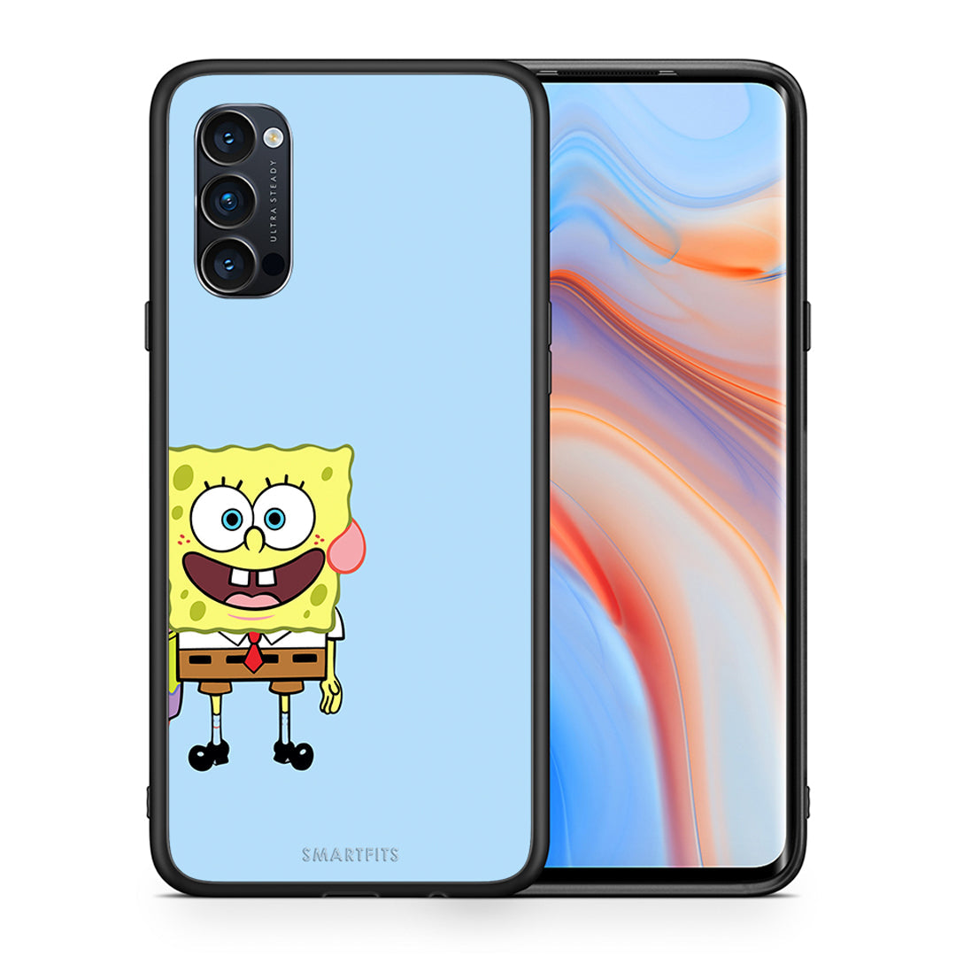 Θήκη Oppo Reno4 Pro 5G Friends Bob από τη Smartfits με σχέδιο στο πίσω μέρος και μαύρο περίβλημα | Oppo Reno4 Pro 5G Friends Bob case with colorful back and black bezels