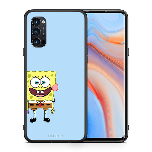 Θήκη Oppo Reno4 Pro 5G Friends Bob από τη Smartfits με σχέδιο στο πίσω μέρος και μαύρο περίβλημα | Oppo Reno4 Pro 5G Friends Bob case with colorful back and black bezels