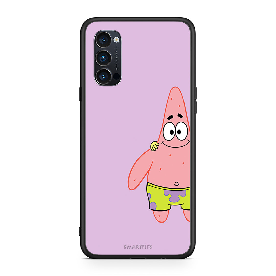 Oppo Reno4 Pro 5G Friends Patrick θήκη από τη Smartfits με σχέδιο στο πίσω μέρος και μαύρο περίβλημα | Smartphone case with colorful back and black bezels by Smartfits