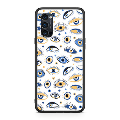 Oppo Reno4 Pro 5G Ftou Ftou θήκη από τη Smartfits με σχέδιο στο πίσω μέρος και μαύρο περίβλημα | Smartphone case with colorful back and black bezels by Smartfits