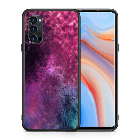 Θήκη Oppo Reno4 Pro 5G Aurora Galaxy από τη Smartfits με σχέδιο στο πίσω μέρος και μαύρο περίβλημα | Oppo Reno4 Pro 5G Aurora Galaxy case with colorful back and black bezels