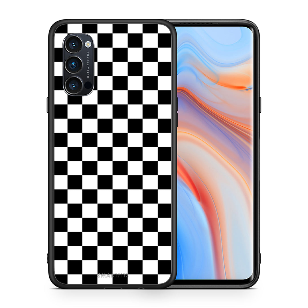 Θήκη Oppo Reno4 Pro 5G Squares Geometric από τη Smartfits με σχέδιο στο πίσω μέρος και μαύρο περίβλημα | Oppo Reno4 Pro 5G Squares Geometric case with colorful back and black bezels