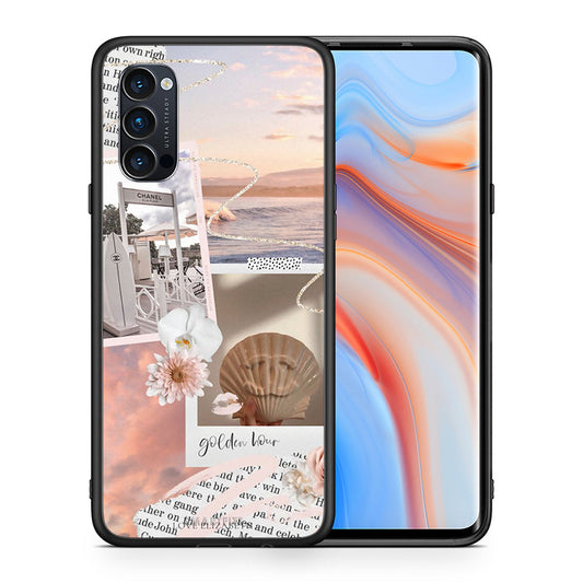 Θήκη Αγίου Βαλεντίνου Oppo Reno4 Pro 5G Golden Hour από τη Smartfits με σχέδιο στο πίσω μέρος και μαύρο περίβλημα | Oppo Reno4 Pro 5G Golden Hour case with colorful back and black bezels