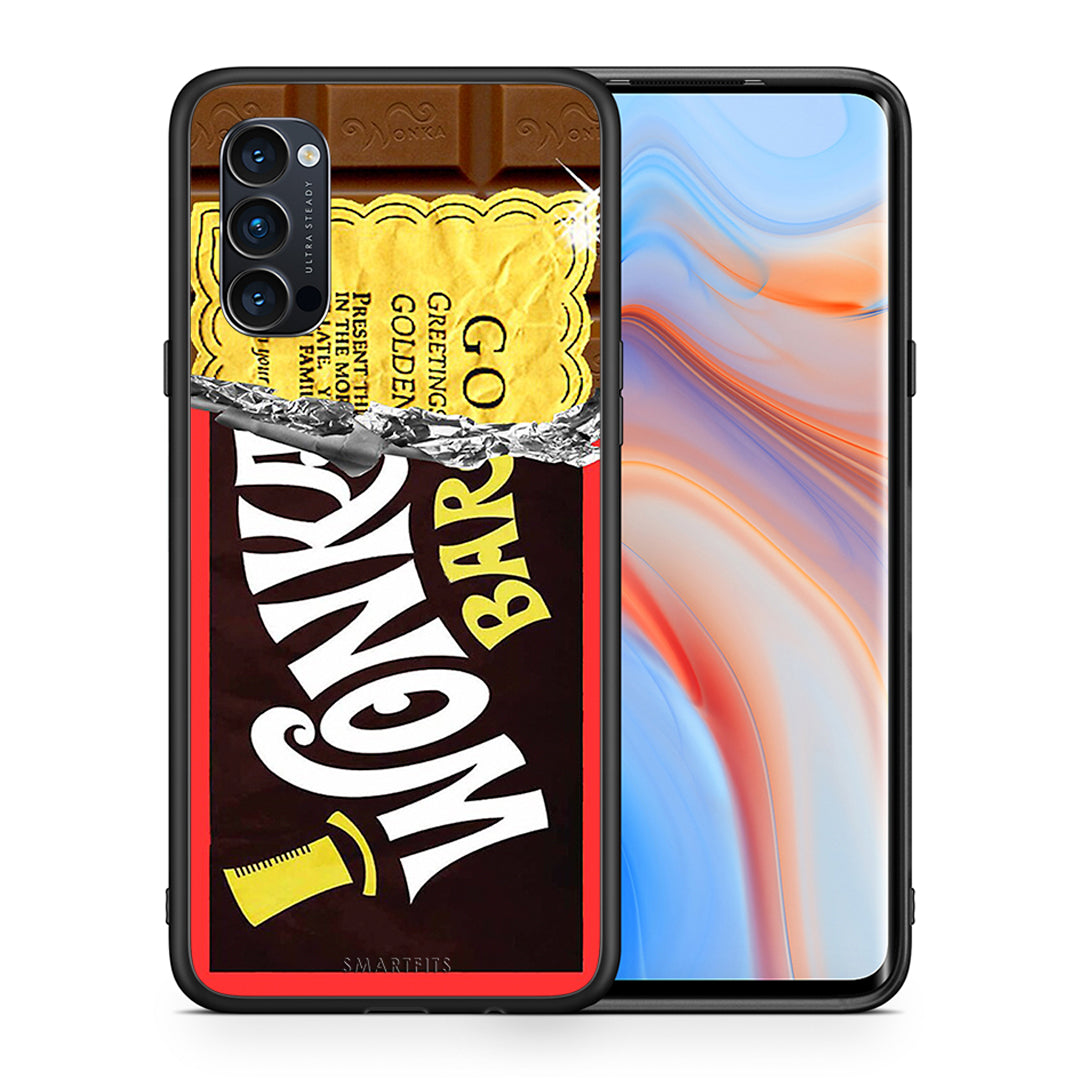 Θήκη Oppo Reno4 Pro 5G Golden Ticket από τη Smartfits με σχέδιο στο πίσω μέρος και μαύρο περίβλημα | Oppo Reno4 Pro 5G Golden Ticket case with colorful back and black bezels