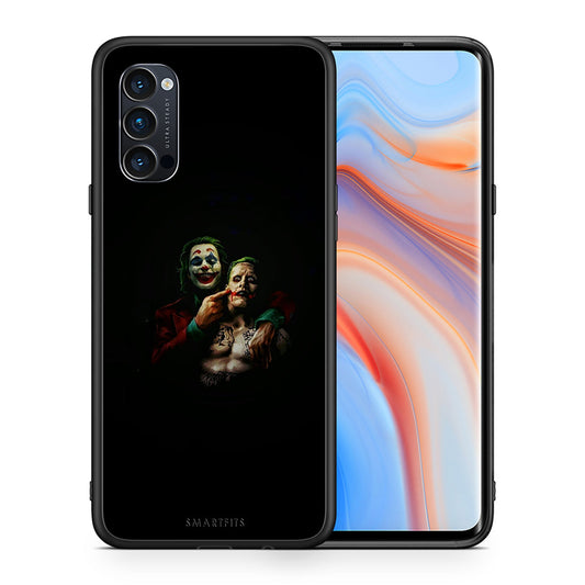 Θήκη Oppo Reno4 Pro 5G Clown Hero από τη Smartfits με σχέδιο στο πίσω μέρος και μαύρο περίβλημα | Oppo Reno4 Pro 5G Clown Hero case with colorful back and black bezels