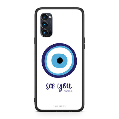 Oppo Reno4 Pro 5G Karma Says θήκη από τη Smartfits με σχέδιο στο πίσω μέρος και μαύρο περίβλημα | Smartphone case with colorful back and black bezels by Smartfits