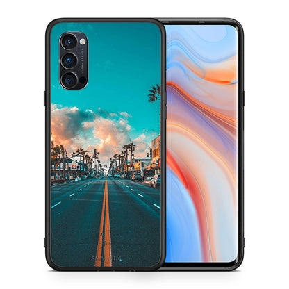Θήκη Oppo Reno4 Pro 5G City Landscape από τη Smartfits με σχέδιο στο πίσω μέρος και μαύρο περίβλημα | Oppo Reno4 Pro 5G City Landscape case with colorful back and black bezels