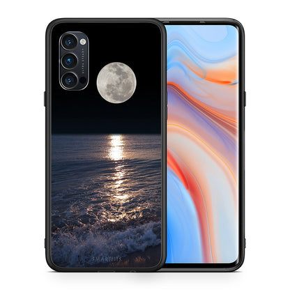 Θήκη Oppo Reno4 Pro 5G Moon Landscape από τη Smartfits με σχέδιο στο πίσω μέρος και μαύρο περίβλημα | Oppo Reno4 Pro 5G Moon Landscape case with colorful back and black bezels