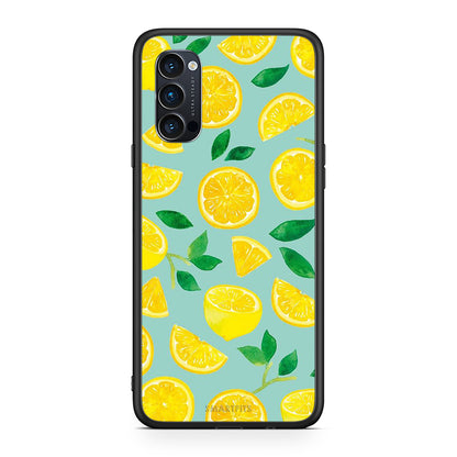 Oppo Reno4 Pro 5G Lemons θήκη από τη Smartfits με σχέδιο στο πίσω μέρος και μαύρο περίβλημα | Smartphone case with colorful back and black bezels by Smartfits
