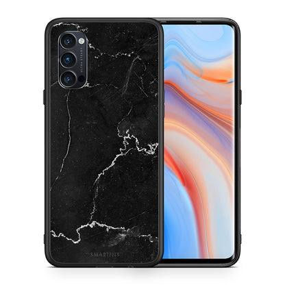 Θήκη Oppo Reno4 Pro 5G Black Marble από τη Smartfits με σχέδιο στο πίσω μέρος και μαύρο περίβλημα | Oppo Reno4 Pro 5G Black Marble case with colorful back and black bezels
