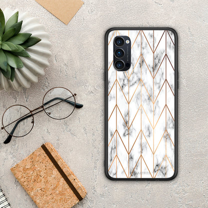 Marble Gold Geometric - Oppo Reno4 Pro 5G θήκη