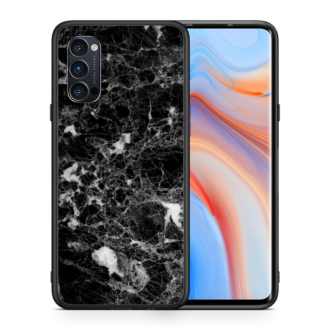 Θήκη Oppo Reno4 Pro 5G Male Marble από τη Smartfits με σχέδιο στο πίσω μέρος και μαύρο περίβλημα | Oppo Reno4 Pro 5G Male Marble case with colorful back and black bezels