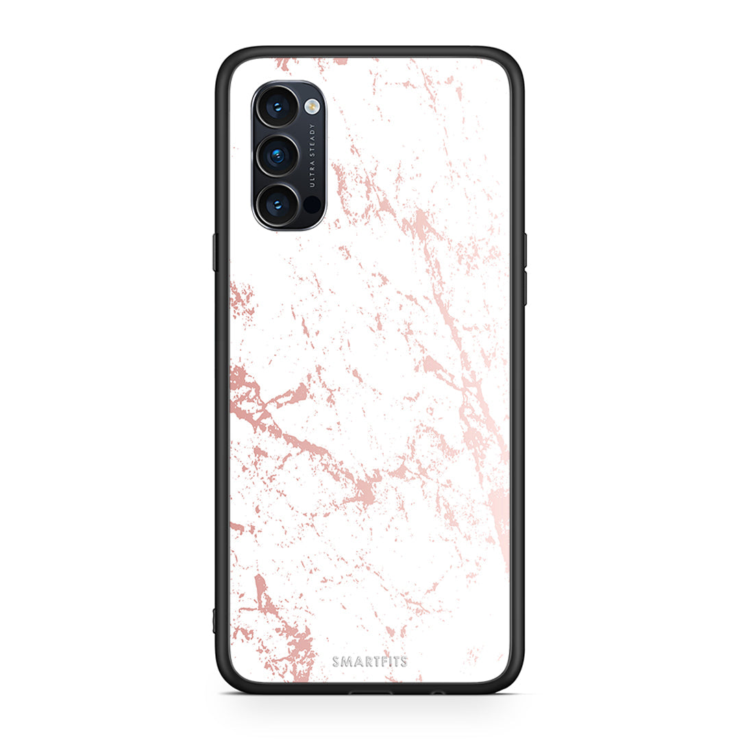 116 - Oppo Reno4 Pro 5G Pink Splash Marble case, cover, bumper