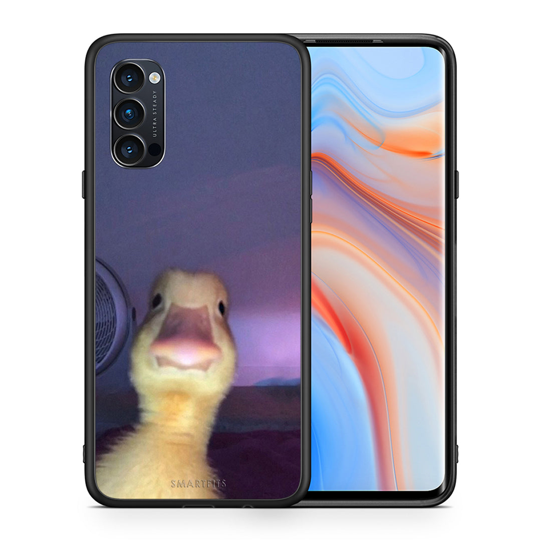 Θήκη Oppo Reno4 Pro 5G Meme Duck από τη Smartfits με σχέδιο στο πίσω μέρος και μαύρο περίβλημα | Oppo Reno4 Pro 5G Meme Duck case with colorful back and black bezels