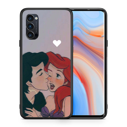 Θήκη Αγίου Βαλεντίνου Oppo Reno4 Pro 5G Mermaid Love από τη Smartfits με σχέδιο στο πίσω μέρος και μαύρο περίβλημα | Oppo Reno4 Pro 5G Mermaid Love case with colorful back and black bezels
