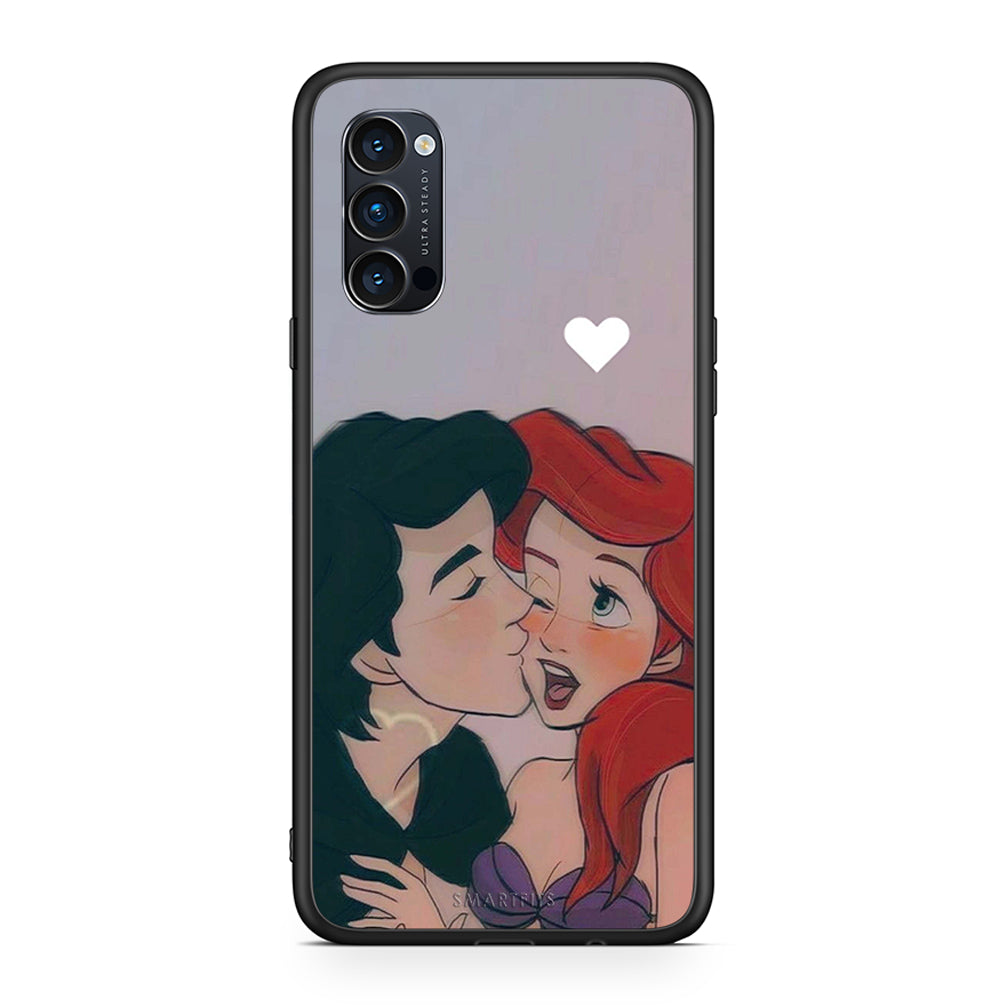 Oppo Reno4 Pro 5G Mermaid Love Θήκη Αγίου Βαλεντίνου από τη Smartfits με σχέδιο στο πίσω μέρος και μαύρο περίβλημα | Smartphone case with colorful back and black bezels by Smartfits