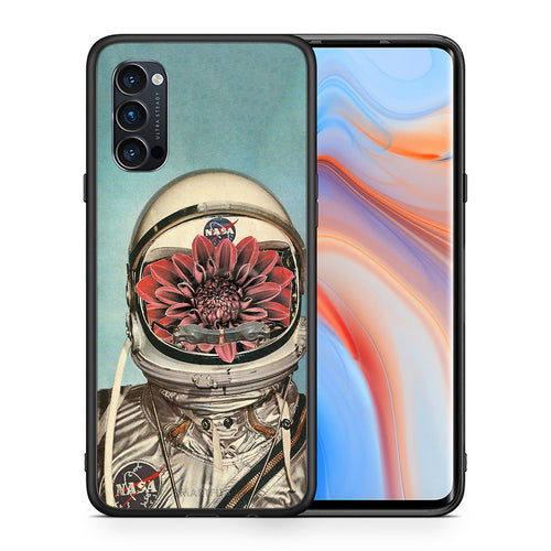 Θήκη Oppo Reno4 Pro 5G Nasa Bloom από τη Smartfits με σχέδιο στο πίσω μέρος και μαύρο περίβλημα | Oppo Reno4 Pro 5G Nasa Bloom case with colorful back and black bezels