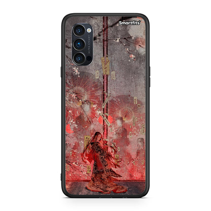Oppo Reno4 Pro 5G Nezuko Kamado θήκη από τη Smartfits με σχέδιο στο πίσω μέρος και μαύρο περίβλημα | Smartphone case with colorful back and black bezels by Smartfits