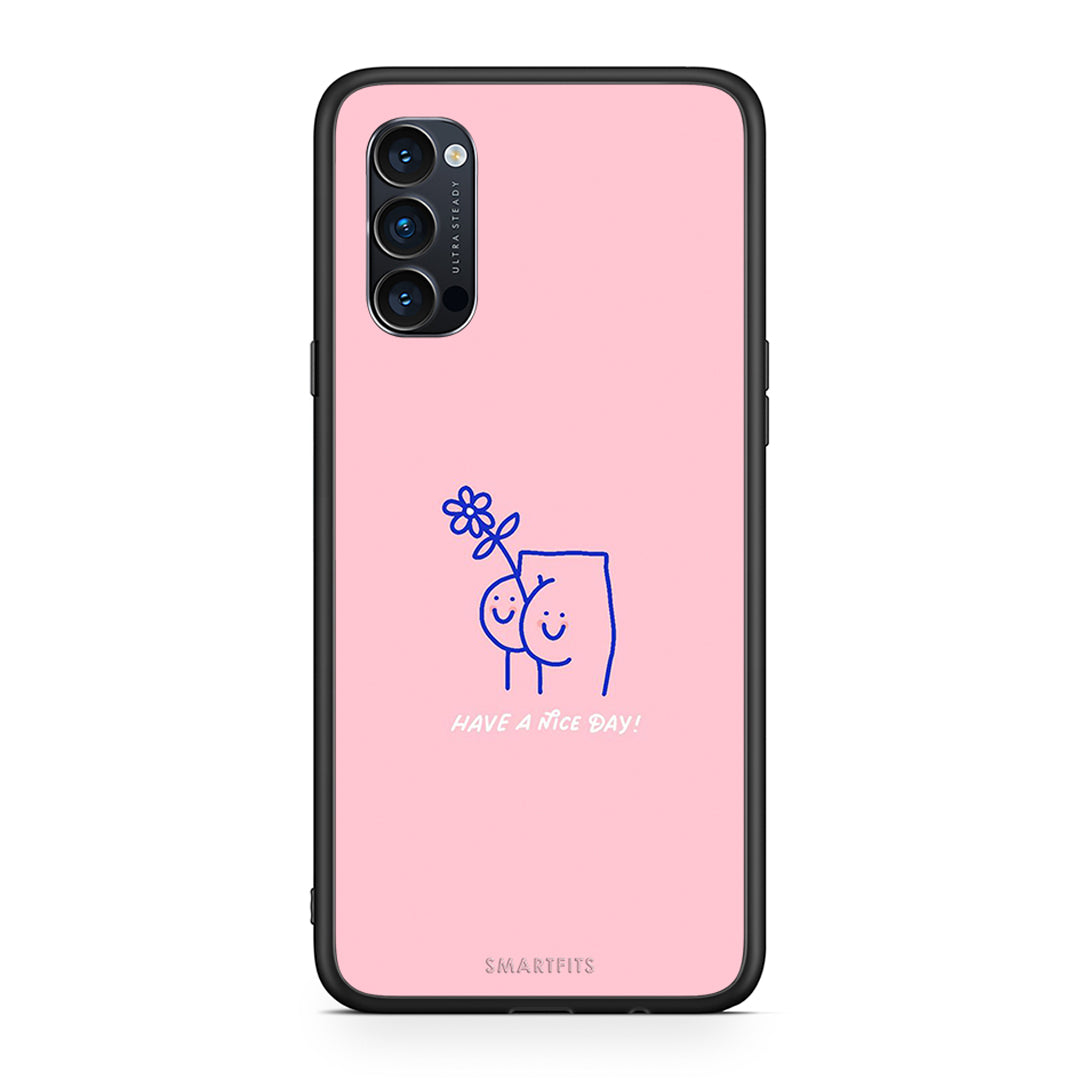 Oppo Reno4 Pro 5G Nice Day θήκη από τη Smartfits με σχέδιο στο πίσω μέρος και μαύρο περίβλημα | Smartphone case with colorful back and black bezels by Smartfits