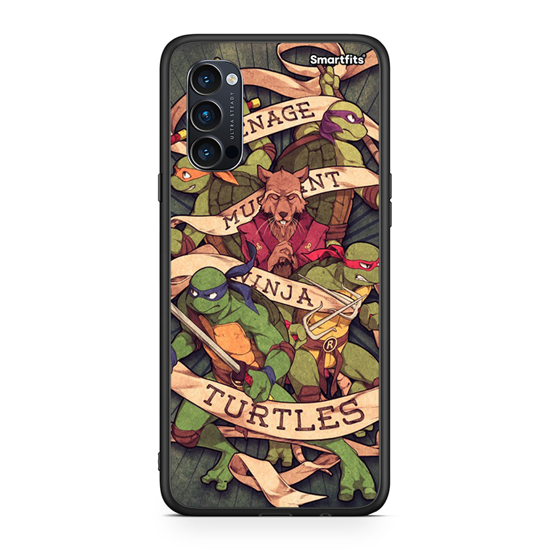 Oppo Reno4 Pro 5G Ninja Turtles θήκη από τη Smartfits με σχέδιο στο πίσω μέρος και μαύρο περίβλημα | Smartphone case with colorful back and black bezels by Smartfits