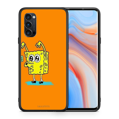 Θήκη Αγίου Βαλεντίνου Oppo Reno4 Pro 5G No Money 2 από τη Smartfits με σχέδιο στο πίσω μέρος και μαύρο περίβλημα | Oppo Reno4 Pro 5G No Money 2 case with colorful back and black bezels