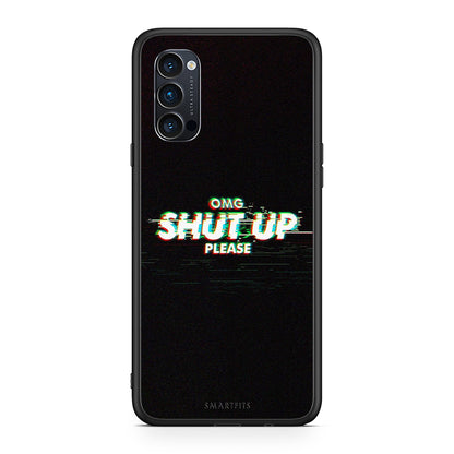 Oppo Reno4 Pro 5G OMG ShutUp θήκη από τη Smartfits με σχέδιο στο πίσω μέρος και μαύρο περίβλημα | Smartphone case with colorful back and black bezels by Smartfits