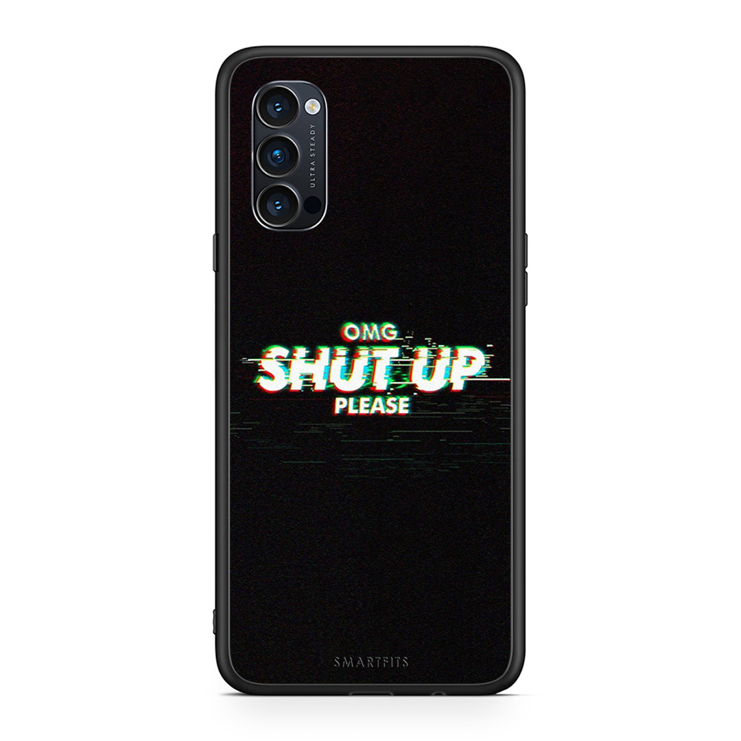 Oppo Reno4 Pro 5G OMG ShutUp θήκη από τη Smartfits με σχέδιο στο πίσω μέρος και μαύρο περίβλημα | Smartphone case with colorful back and black bezels by Smartfits