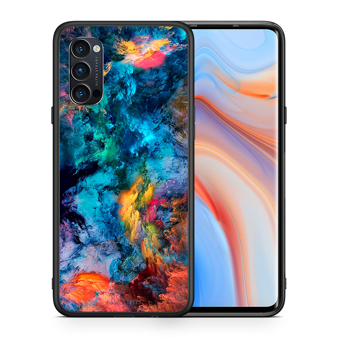 Θήκη Oppo Reno4 Pro 5G Crayola Paint από τη Smartfits με σχέδιο στο πίσω μέρος και μαύρο περίβλημα | Oppo Reno4 Pro 5G Crayola Paint case with colorful back and black bezels