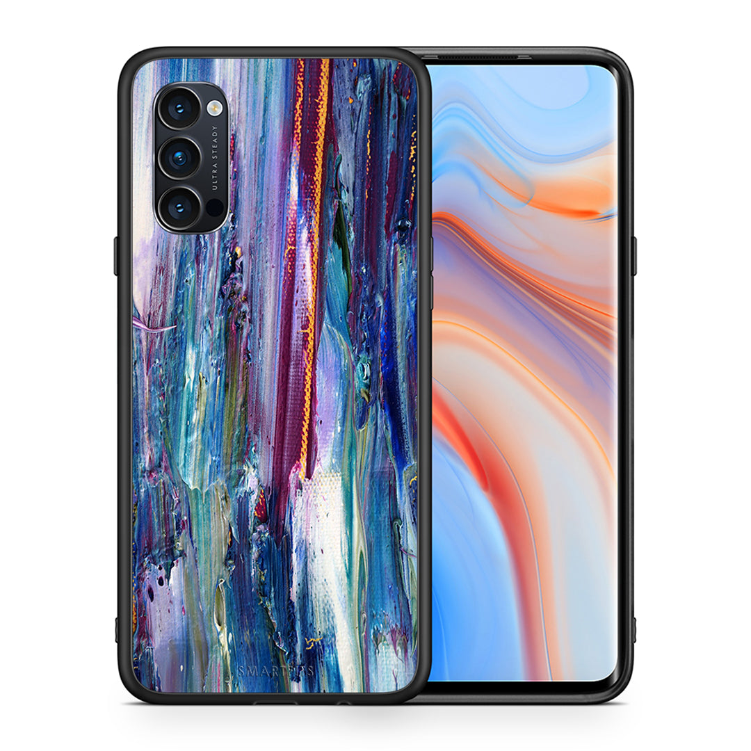 Θήκη Oppo Reno4 Pro 5G Winter Paint από τη Smartfits με σχέδιο στο πίσω μέρος και μαύρο περίβλημα | Oppo Reno4 Pro 5G Winter Paint case with colorful back and black bezels