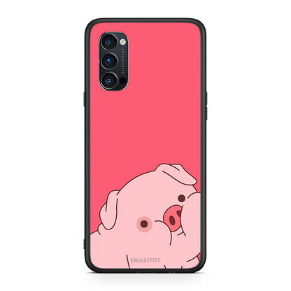 Oppo Reno4 Pro 5G Pig Love 1 Θήκη Αγίου Βαλεντίνου από τη Smartfits με σχέδιο στο πίσω μέρος και μαύρο περίβλημα | Smartphone case with colorful back and black bezels by Smartfits