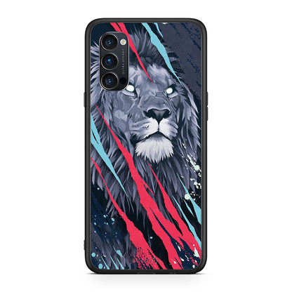4 - Oppo Reno4 Pro 5G Lion Designer PopArt case, cover, bumper