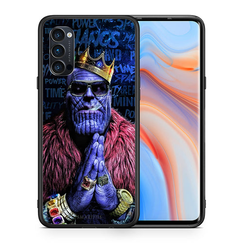 Θήκη Oppo Reno4 Pro 5G Thanos PopArt από τη Smartfits με σχέδιο στο πίσω μέρος και μαύρο περίβλημα | Oppo Reno4 Pro 5G Thanos PopArt case with colorful back and black bezels