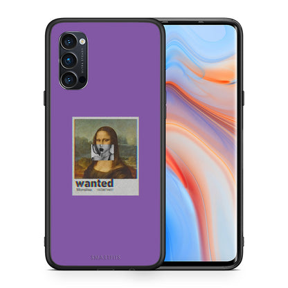 Θήκη Oppo Reno4 Pro 5G Monalisa Popart από τη Smartfits με σχέδιο στο πίσω μέρος και μαύρο περίβλημα | Oppo Reno4 Pro 5G Monalisa Popart case with colorful back and black bezels