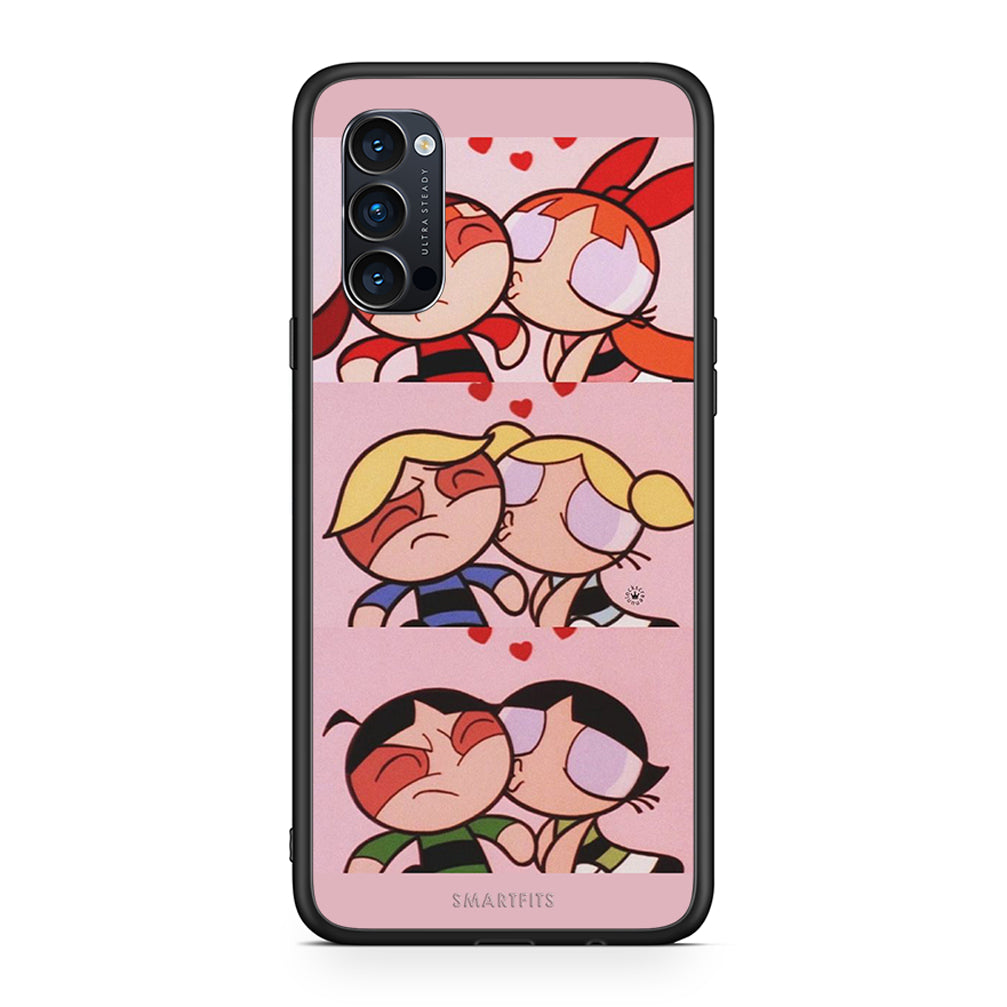 Oppo Reno4 Pro 5G Puff Love Θήκη Αγίου Βαλεντίνου από τη Smartfits με σχέδιο στο πίσω μέρος και μαύρο περίβλημα | Smartphone case with colorful back and black bezels by Smartfits